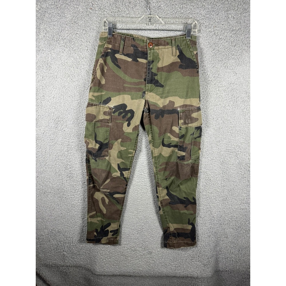 RE/DONE Originals Camo Cargo Pants High Rise Tapered 315-6WCGP Size 25 (28)
